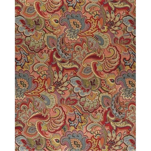 Designer Fabrics Designer Fabrics K0025B 54 in. Wide Green; Blue; Red And Gold; Abstract Floral Upholstery Fabric K0025B - main